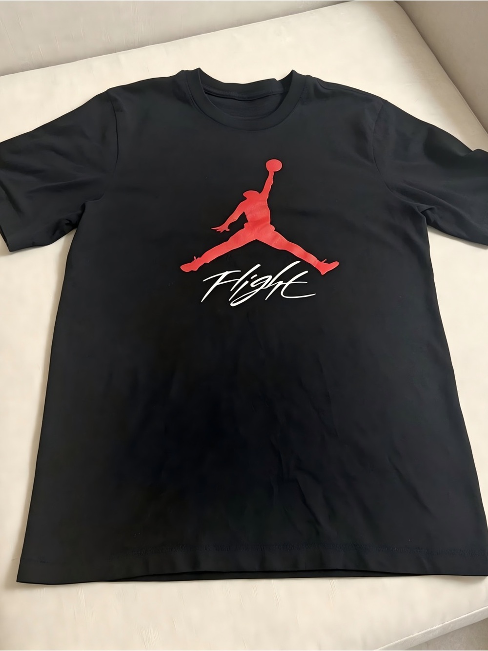 Jordan black & red flight Women Men T-shirt Unisex